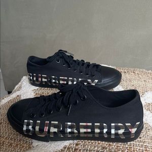 Burberry black&beige larkhall M logo sneakers